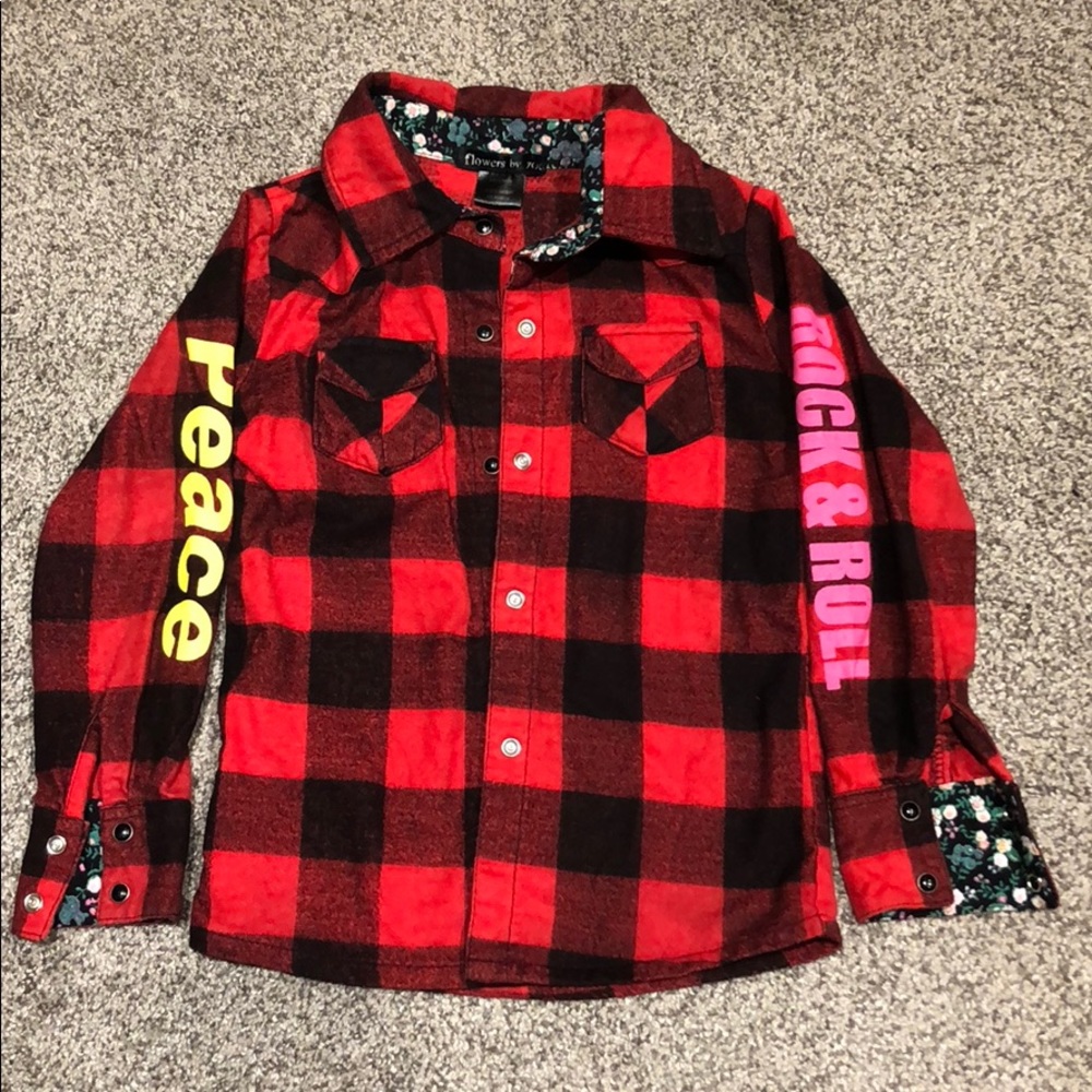 Flowers by Zoe super cute plaid top